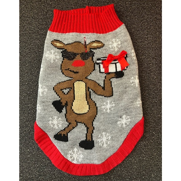 Reindeer dog sweater - Picture 1 of 4
